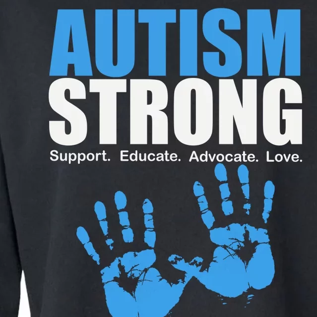 Autism Strong Cropped Pullover Crew