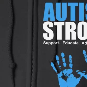 Autism Strong Full Zip Hoodie