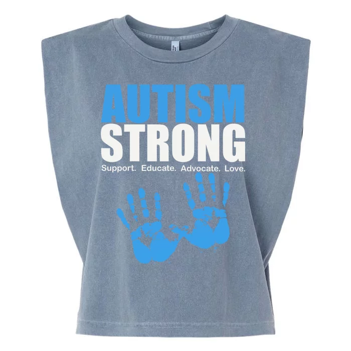 Autism Strong Garment-Dyed Women's Muscle Tee