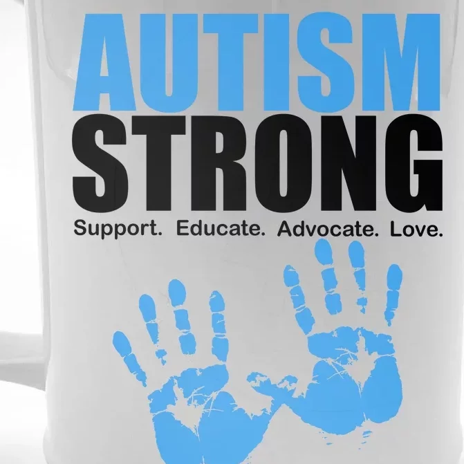 Autism Strong Front & Back Beer Stein