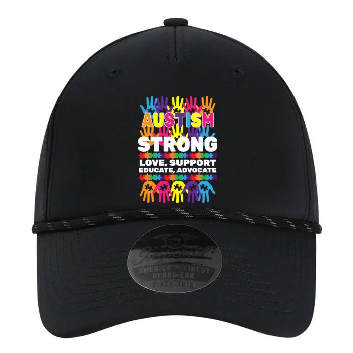 Autism Strong Handprints Love Support Performance The Dyno Cap