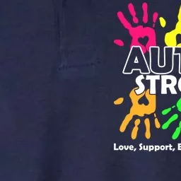 Autism Strong Love Support Educate Advocate Softstyle Adult Sport Polo