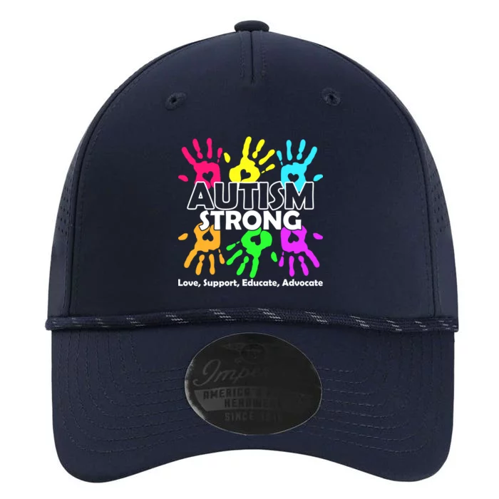 Autism Strong Love Support Educate Advocate Performance The Dyno Cap