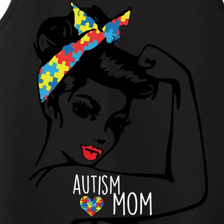 Autism Strong Mom Performance Tank