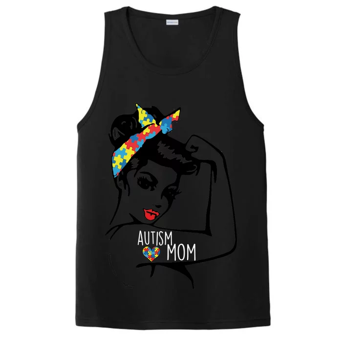 Autism Strong Mom Performance Tank