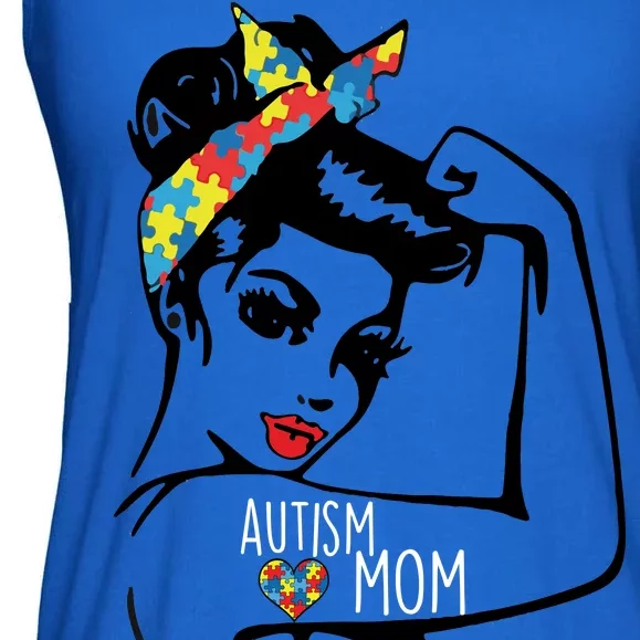 Autism Strong Mom Ladies Essential Flowy Tank