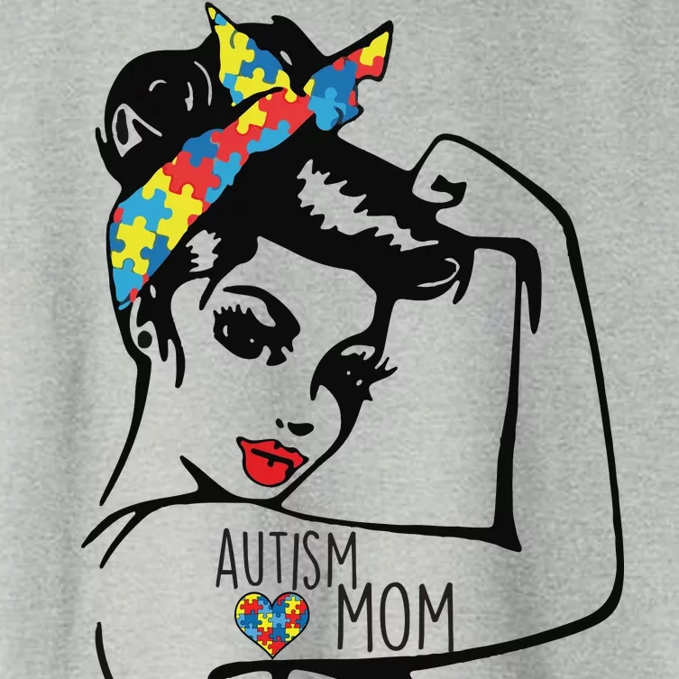 Autism Strong Mom Women's Crop Top Tee