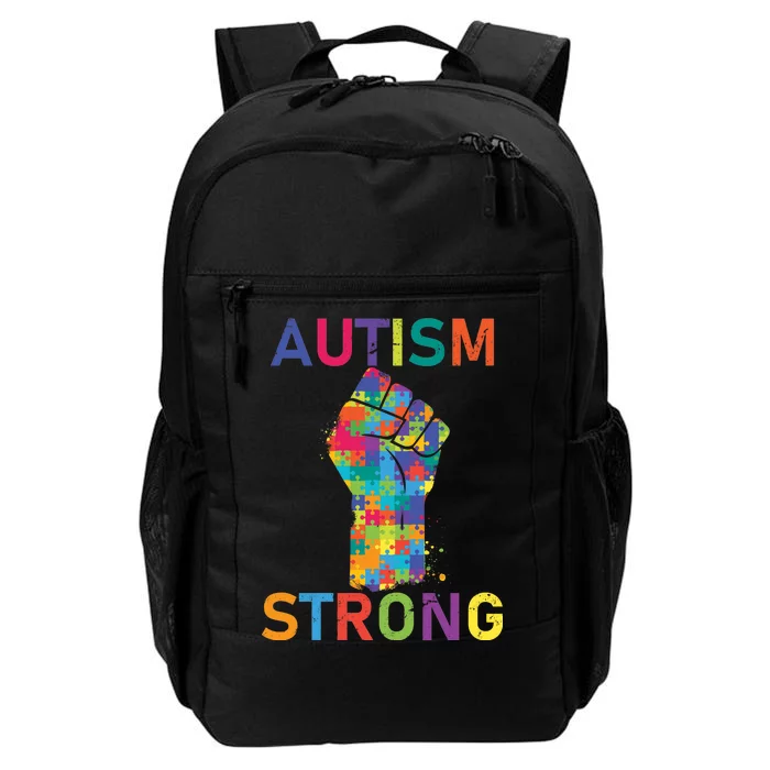 Autism Strong Retro Fist Autism Awareness Daily Commute Backpack