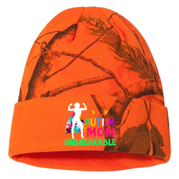 Autism Super Mom Unbreakable Kati - 12in Camo Beanie