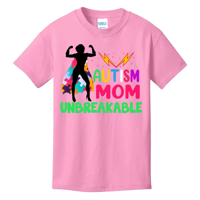 Autism Super Mom Unbreakable Kids T-Shirt