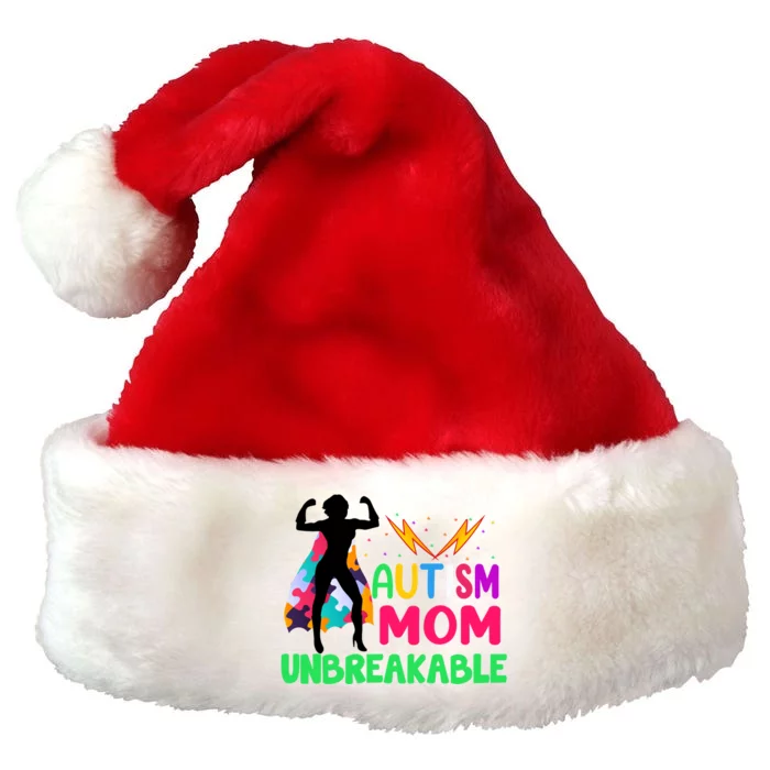 Autism Super Mom Unbreakable Premium Christmas Santa Hat