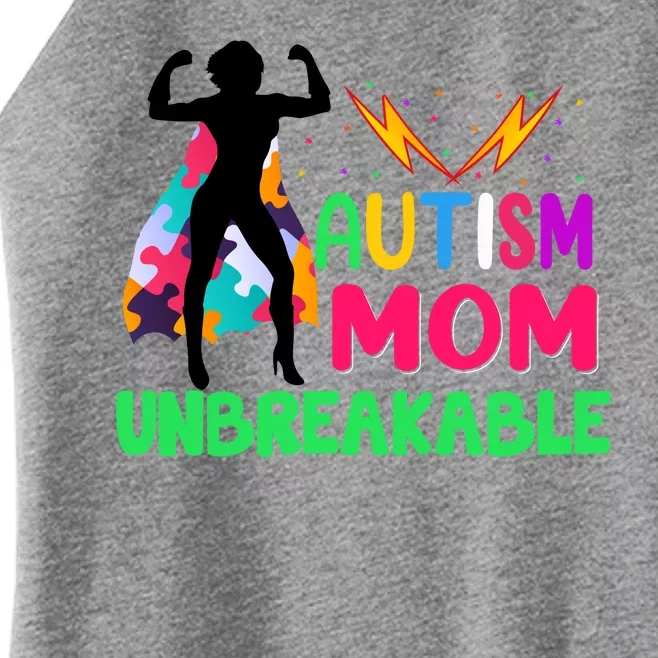 Autism Super Mom Unbreakable Women’s Perfect Tri Rocker Tank