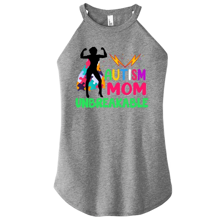 Autism Super Mom Unbreakable Women’s Perfect Tri Rocker Tank