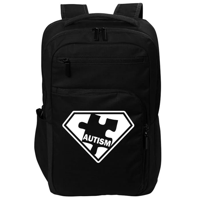 Autism Super Power Logo Impact Tech Backpack