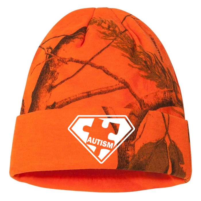 Autism Super Power Logo Kati - 12in Camo Beanie