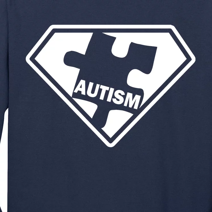 Autism Super Power Logo Tall Long Sleeve T-Shirt