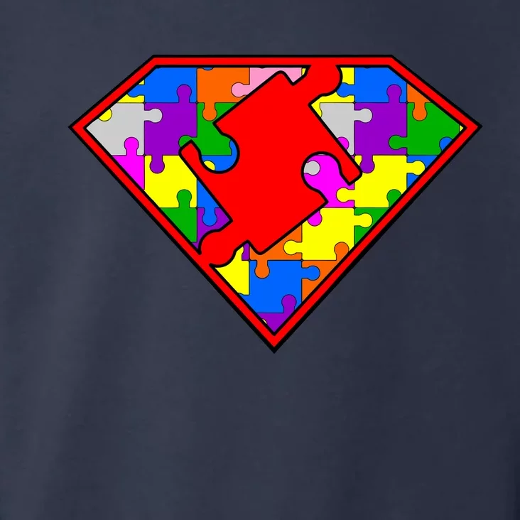 Autism Superhero Puzzle Crest Toddler Hoodie