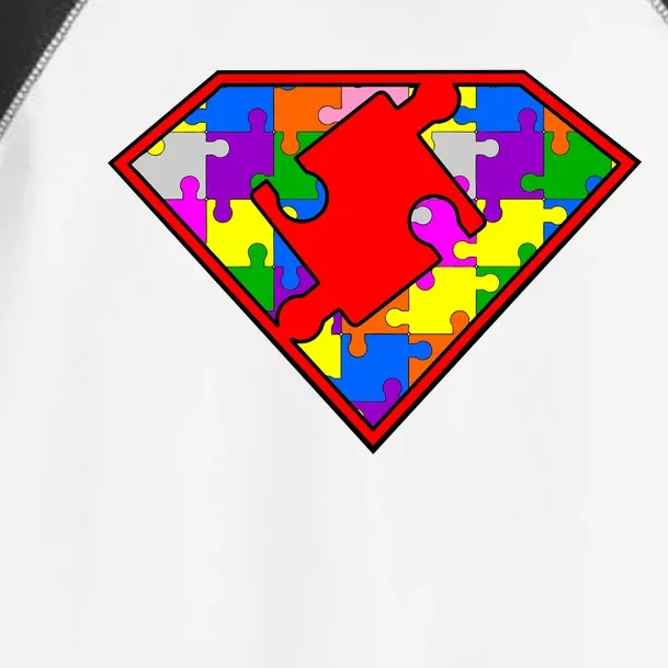 Autism Superhero Puzzle Crest Toddler Fine Jersey T-Shirt