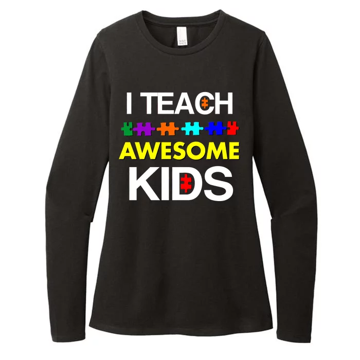 Autism Teacher I Teach Awesome Kids Womens CVC Long Sleeve Shirt