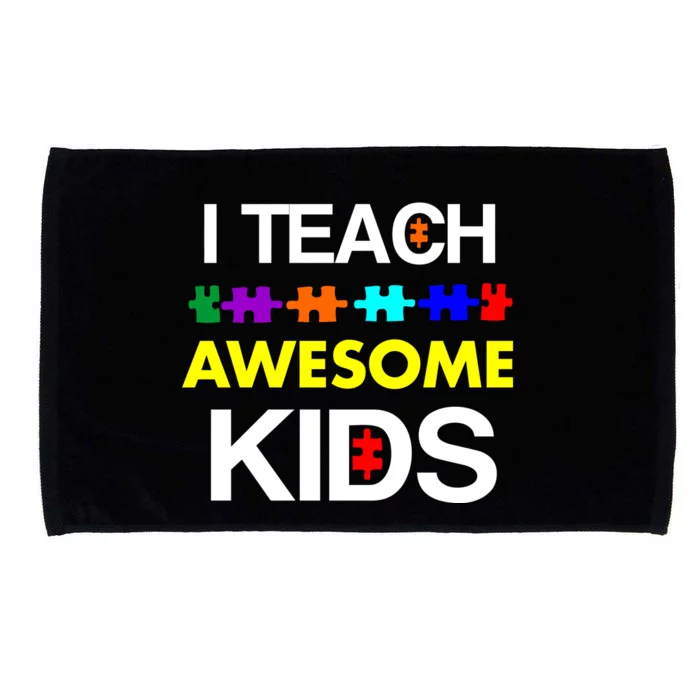 Autism Teacher I Teach Awesome Kids Microfiber Hand Towel