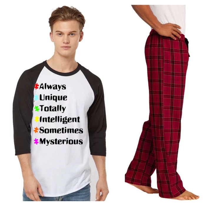 Autism Tips Awareness Raglan Sleeve Pajama Set