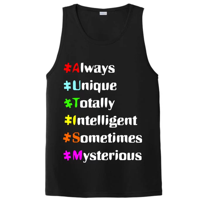 Autism Tips Awareness Performance Tank