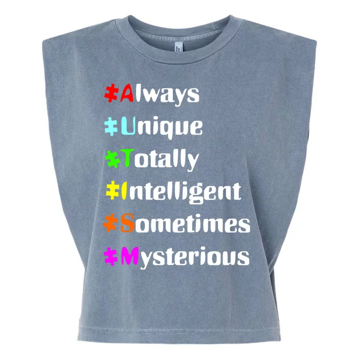 Autism Tips Awareness Garment-Dyed Women's Muscle Tee