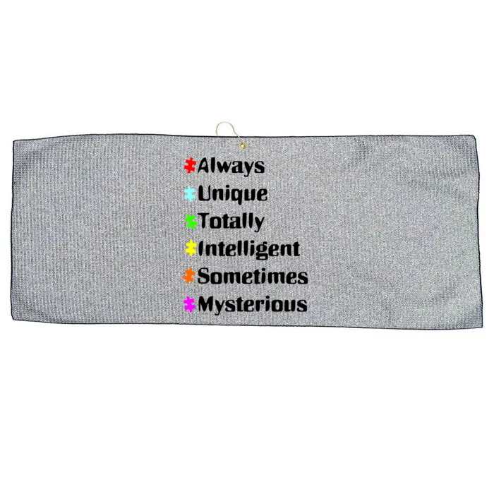 Autism Tips Awareness Large Microfiber Waffle Golf Towel