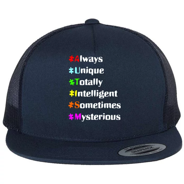 Autism Tips Awareness Flat Bill Trucker Hat