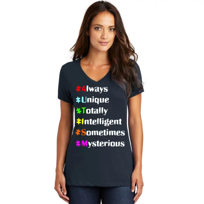 Autism Tips Awareness Women's V-Neck T-Shirt