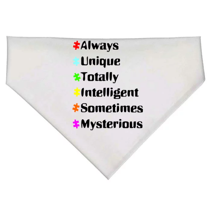 Autism Tips Awareness USA-Made Doggie Bandana