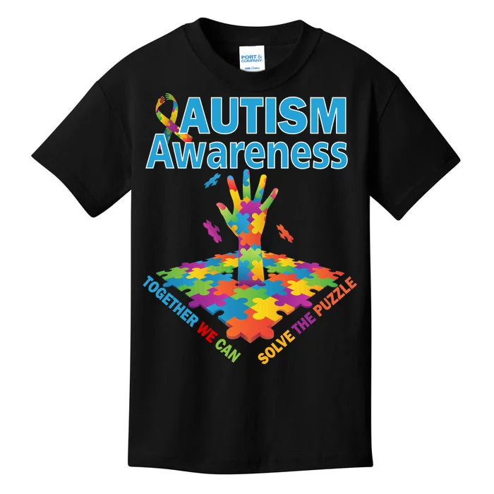 Autism Together We Can Solve The Puzzle Kids T-Shirt