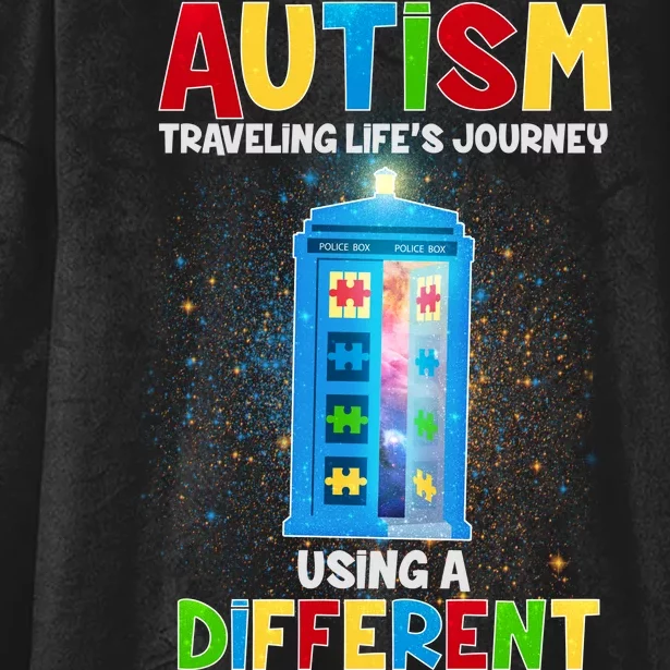 Autism Using a Different Road Map Hooded Wearable Blanket