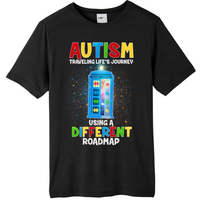 Autism Using a Different Road Map ChromaSoft Performance T-Shirt