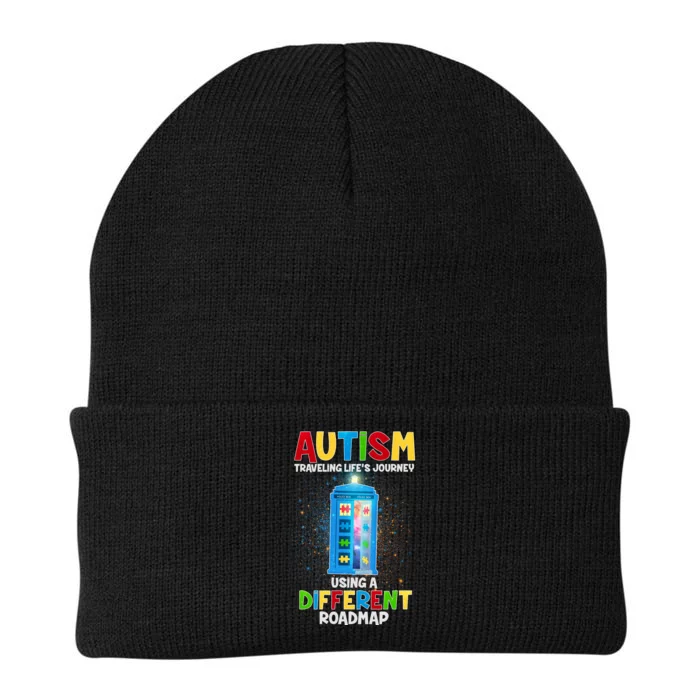 Autism Using a Different Road Map Knit Cap Winter Beanie