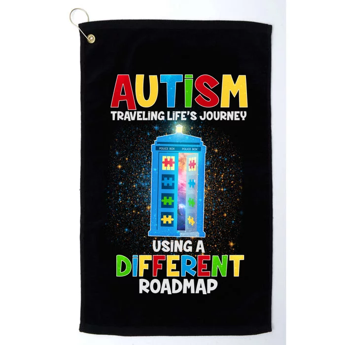 Autism Using a Different Road Map Platinum Collection Golf Towel