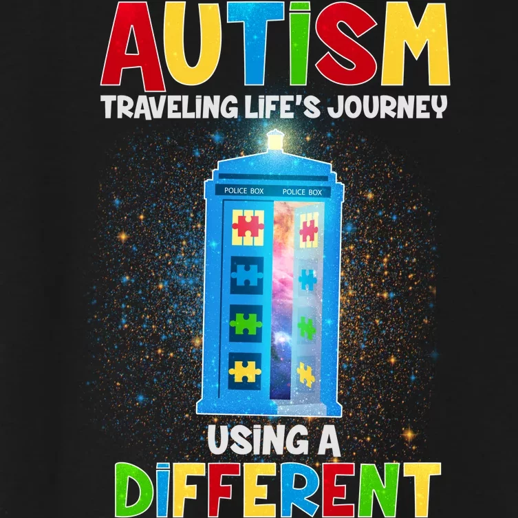 Autism Using a Different Road Map Women's Crop Top Tee