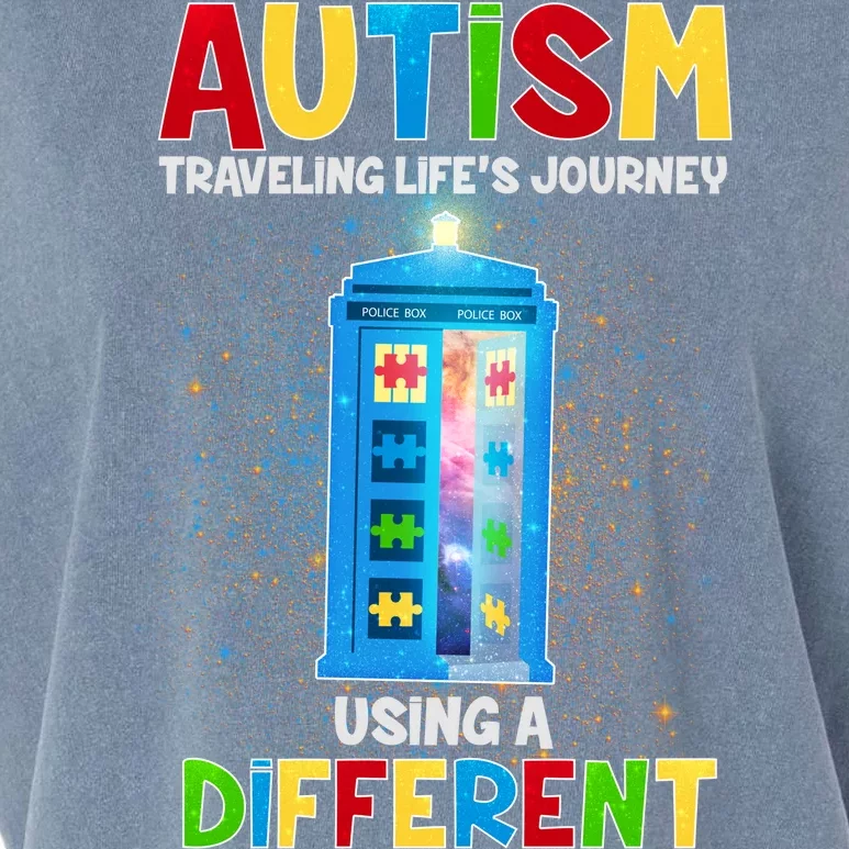 Autism Using a Different Road Map Garment-Dyed Women's Muscle Tee