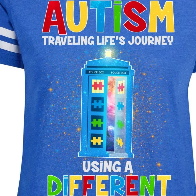 Autism Using a Different Road Map Enza Ladies Jersey Football T-Shirt