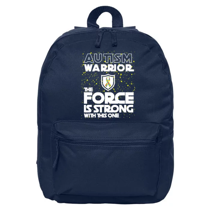 Autism Warrior The Force Is Strong With This One 16 in Basic Backpack