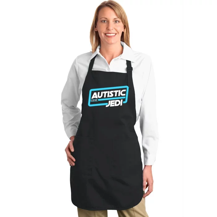 Autistic Jedi Autism Awareness Full-Length Apron With Pocket