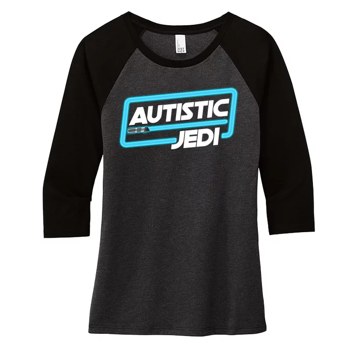 Autistic Jedi Autism Awareness Women's Tri-Blend 3/4-Sleeve Raglan Shirt