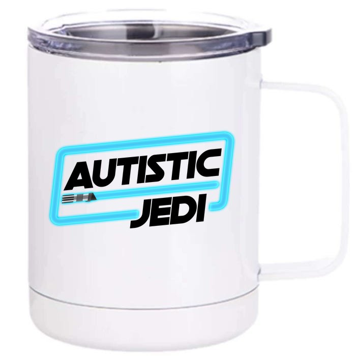 Autistic Jedi Autism Awareness Front & Back 12oz Stainless Steel Tumbler Cup