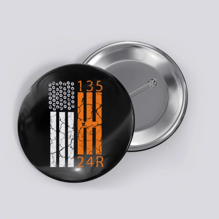 Auto Racing Mechanic Manual USA Flag Button