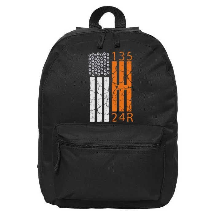 Auto Racing Mechanic Manual USA Flag 16 in Basic Backpack