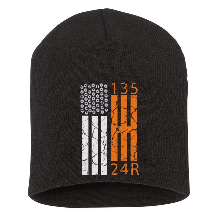 Auto Racing Mechanic Manual USA Flag Short Acrylic Beanie