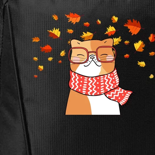 Autumn Cat Fall Season City Backpack