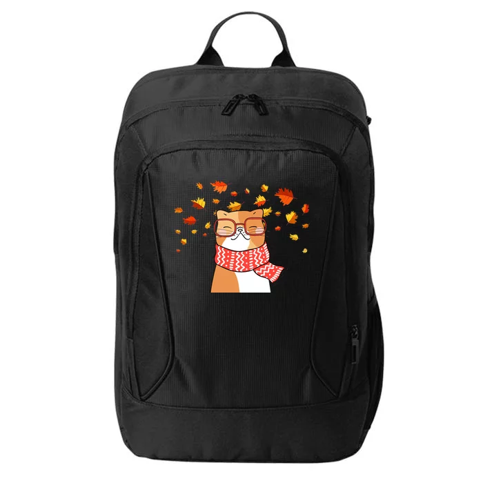 Autumn Cat Fall Season City Backpack