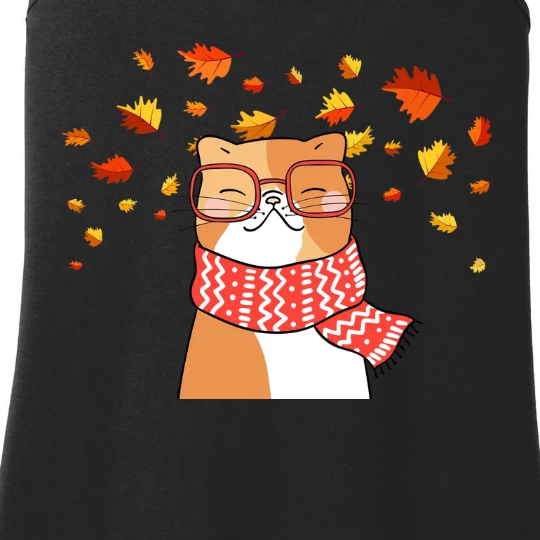 Autumn Cat Fall Season Ladies Essential Tank