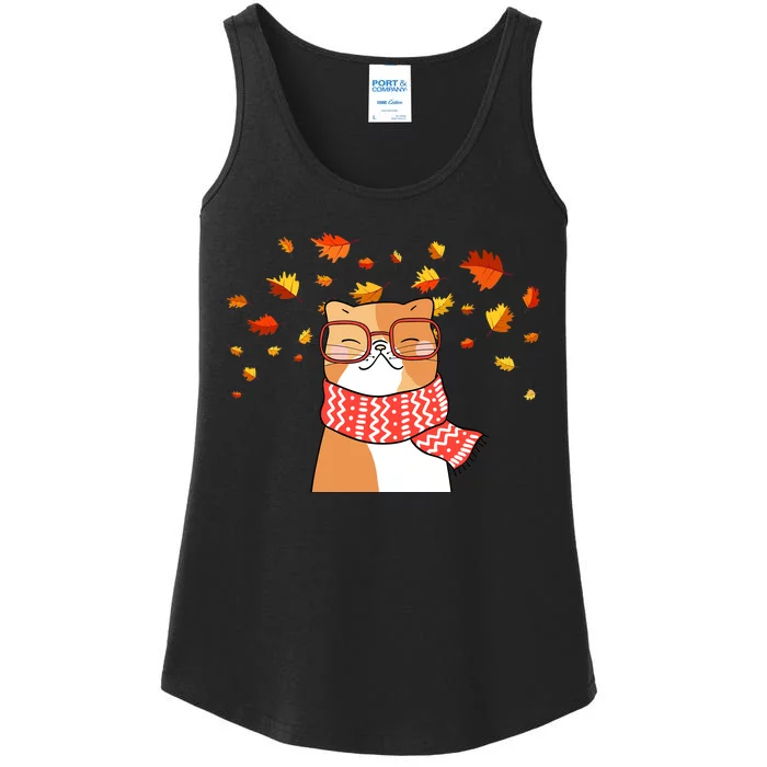 Autumn Cat Fall Season Ladies Essential Tank